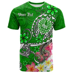 Tahiti Custom Personalised T shirts - Turtle Plumeria Green