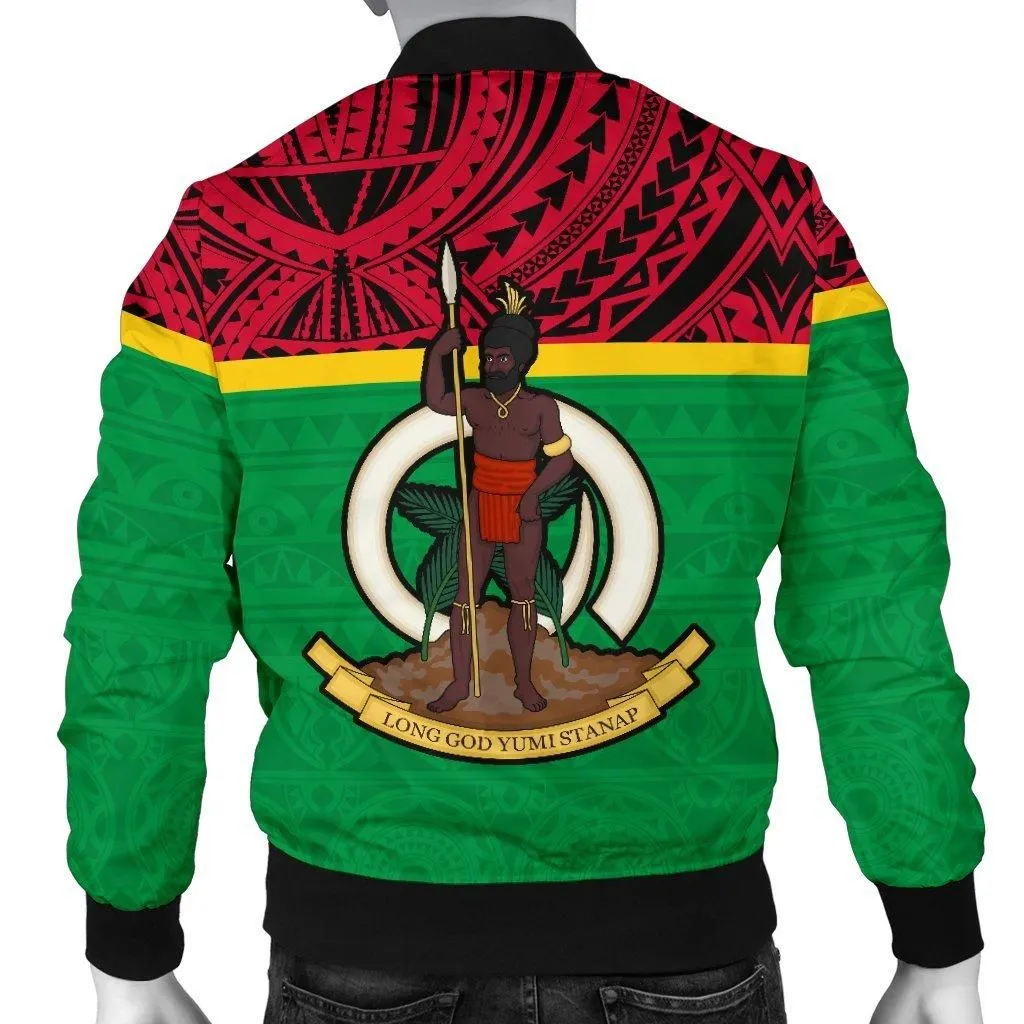 Vanuatu Mens Bomber Jacket - Polynesian Design