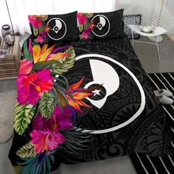 Yap Bedding Set - Polynesian Hibiscus Pattern - BN39