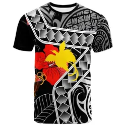 Papua New Guinea T-Shirt - Hibiscus Ft Polynesian Pattern