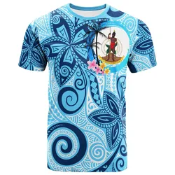 Vanuatu T-Shirt - Tribal Plumeria Pattern