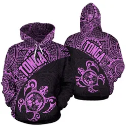 Tonga Hoodie - Tonga Coat of Arms In Turtle Polynesian Tattoo 050