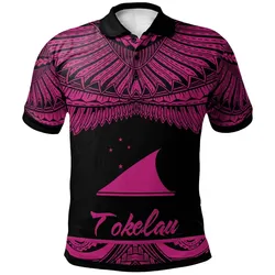 Tokelau Polynesian Polo Shirt - Poly Tattoo Pink Version