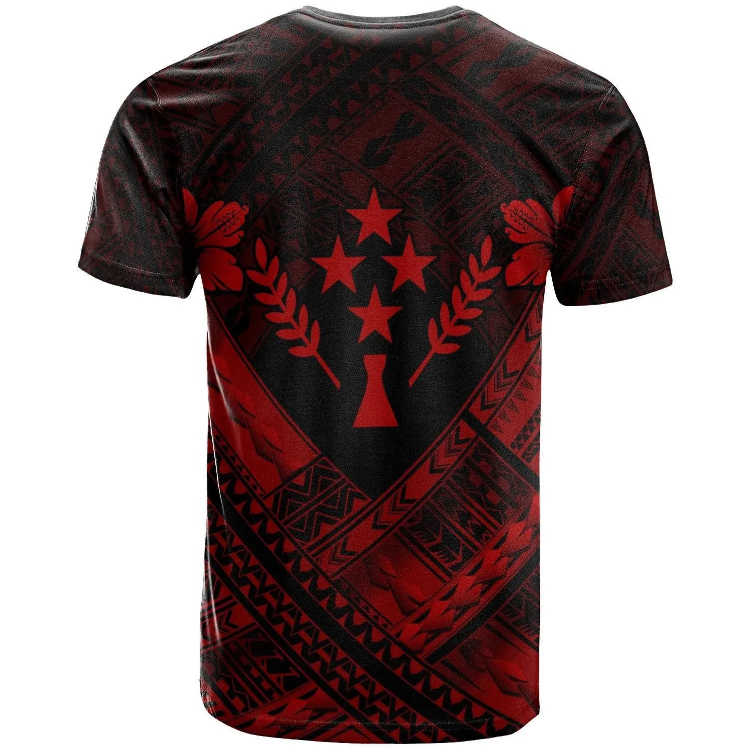 Kosrae Polynesian Personalised T-Shirts - Kosrae RedCamisole Hibiscus Style